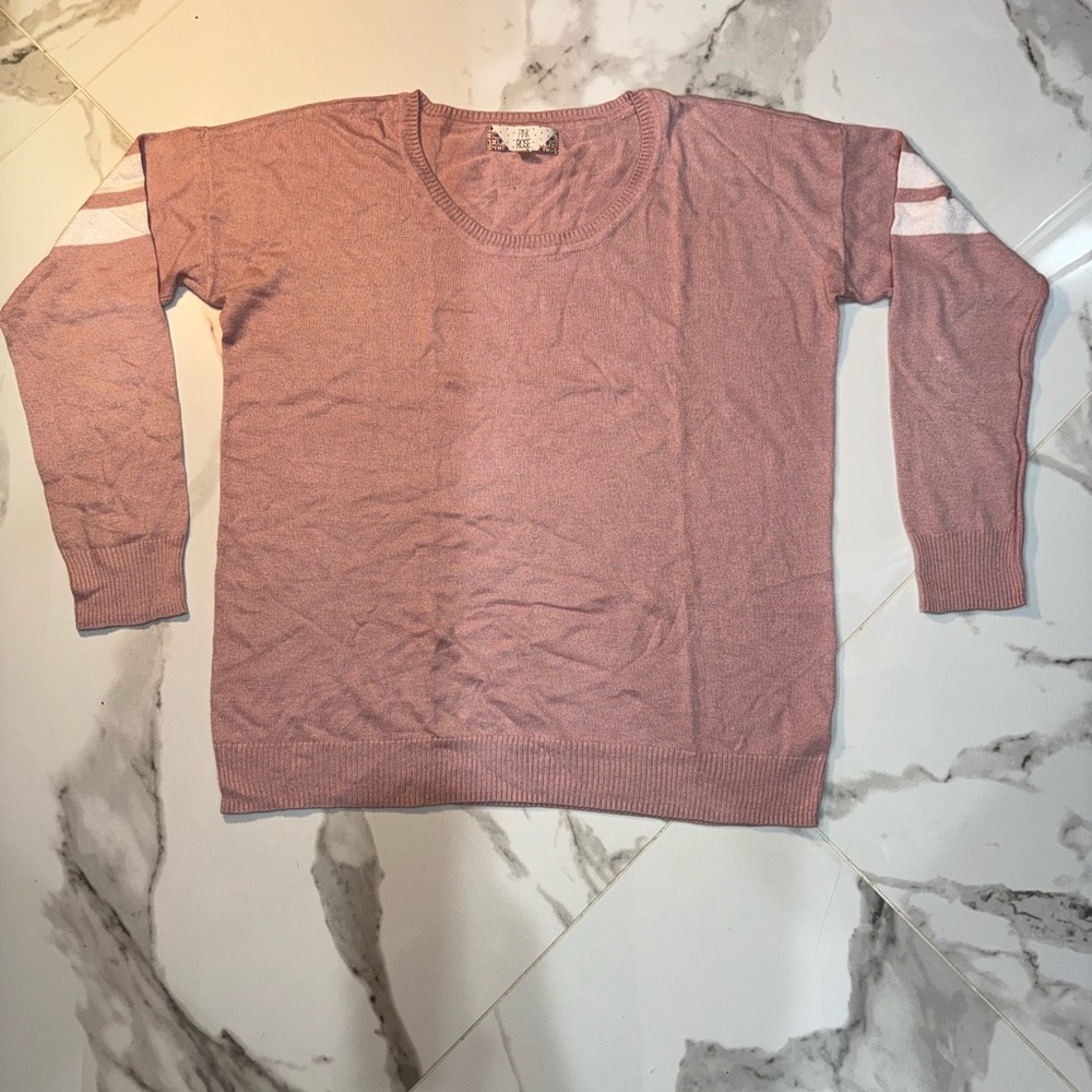 Pink Rose Women's Pink Crew Neck Sweater